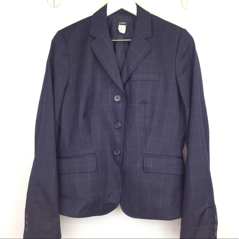 J CREW Navy Wool Blazer
